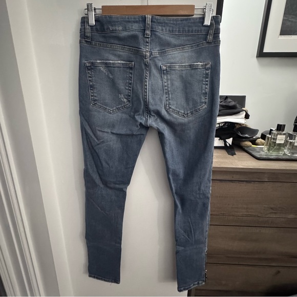 Topman Blue Distressed Jeans - Picture 5 of 5